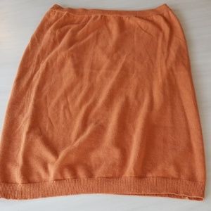 Burnt orange sweater skirt